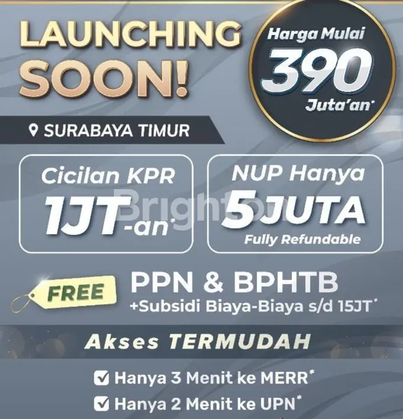 image RUMAH BARU MURAH 600JUTAAN DI NARA PARK MEDOKAN GUNUNGANYAR DEKAT UPN, WIGUNA, MERR, RUNGKUT (2)