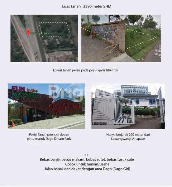 image TANAH STRATEGIS DI JUAL, DI DAERAH DAGO GIRI LEMBANG. COCOK UNTUK HUNIAN ATAU USAHA. TURUN HARGA DARI 7 M JADI 6,5 M (MASIH BISA NEGO) (1)