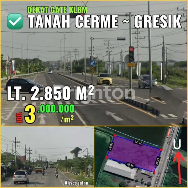 image TANAH KAVLING CERME GRESIK DEKAT PINTU TOL STRATEGIS AKSES KONTAINER 40FT (1)
