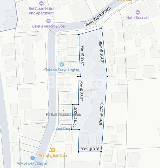 image TANAH LUAS BONUS VILLA DI LEGIAN, BALI (2)