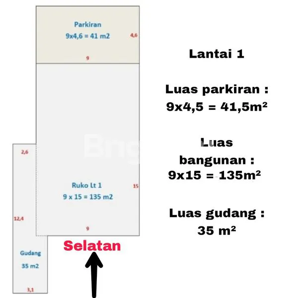 image RUKO 3 LANTAI NOL JALAN DI AREA MRICAN MOJOROTO KOTA KEDIRI (2)