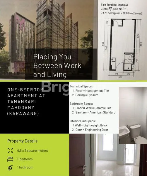 Gambar Property DIJUAL APARTEMEN TAMANSARI MAHOGANI KARAWANG