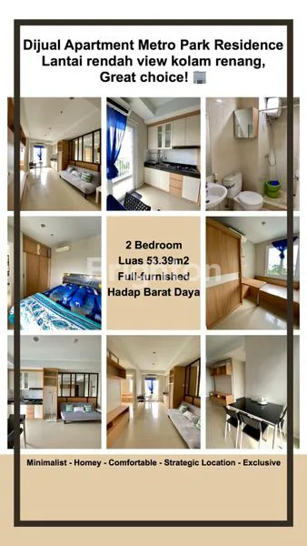 APARTEMEN METRO PARK RESIDENCE 2BR LANTAI RENDAH VIEW POOL