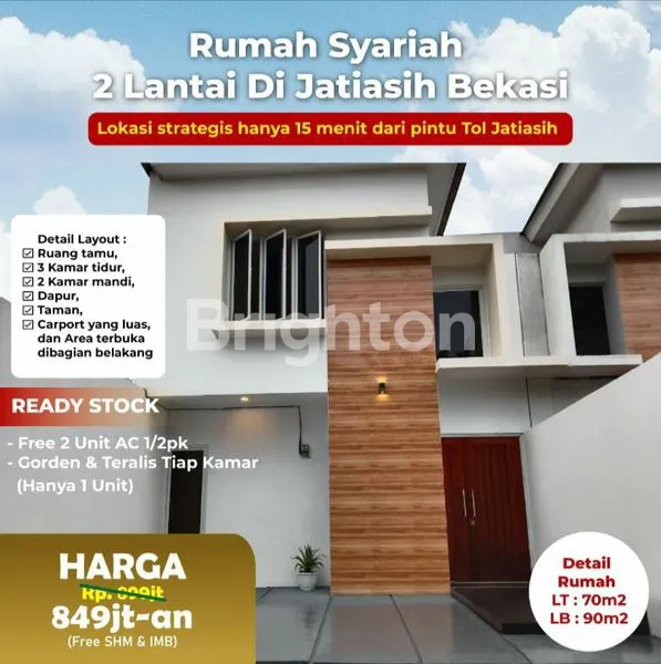 image RUMAH 2 LANTAI 3KT SIAP HUNI LOKASI STRATEGIS DEKAT TOL JORR  JATIASIH   (2)