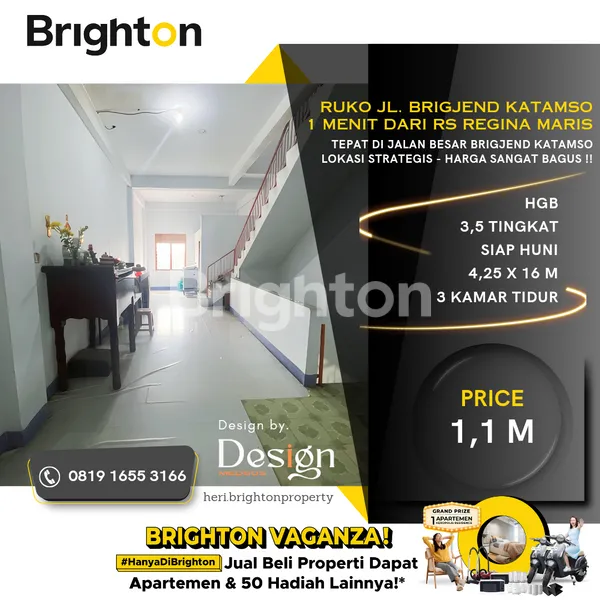 image RUKO JL. BRIGJEND KATAMSO. 1 MENIT DARI RS. REGINA MARIS. HARGA & LOKASI BAGUS. (1)