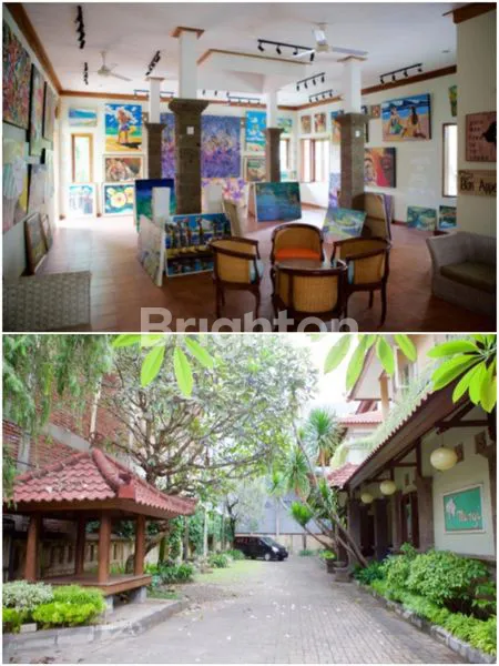 BANGUNAN KOMERSIAL GALERI LUKISAN DAN RUMAH TINGGAL, DENGAN LUAS TANAH HAMPIR 8 ARE DAN LUAS BANGUNAN 5 ARE. SANGAT STRATEGIS BERADA DI KAWASAN WISATA JIMBARAN, HANYA 5 METER MASUK DARI JALAN UTAMA BY PASS NGURAH RAI. 