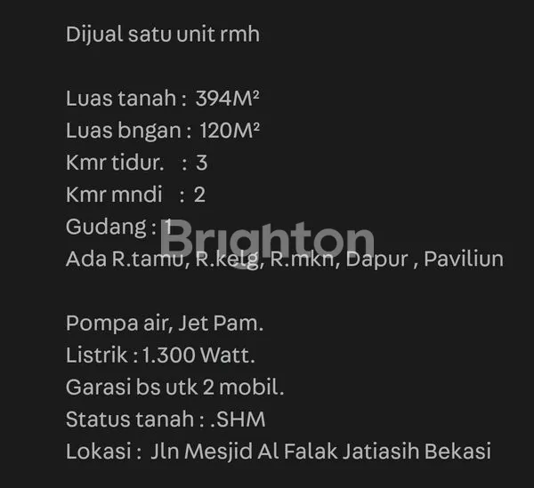 image RUMAH 1 LANTAI DI JATIASIH (5)