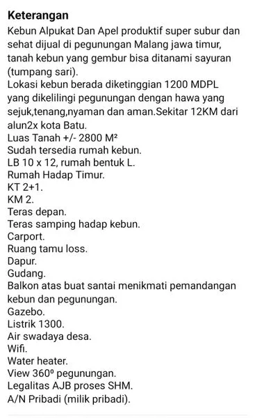 image VILLA PUJON BESERTA KEBUN ALPUKAT DAN APEL (4)