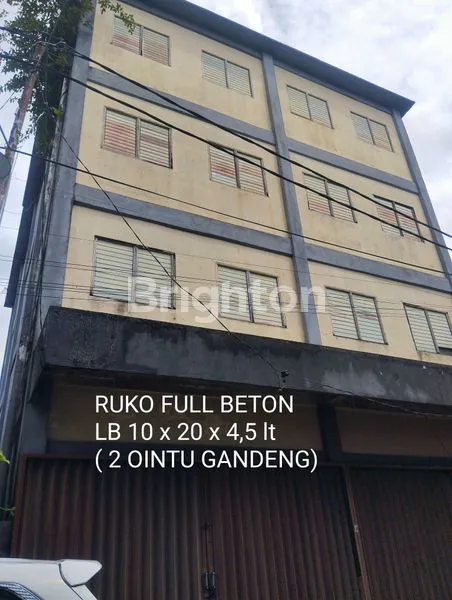 RUKO KOMERSIL 4,5 LT, 2 PINTU GANDENG PUSAT KOTA COCOK UNTUK GUDANG PONTIANAK KOTA