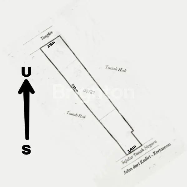 image TANAH LUAS COCOK UTK BISNIS, LEBAR DEPAN 14 METER DI GAMPENGREJO KAB KEDIRI (1)