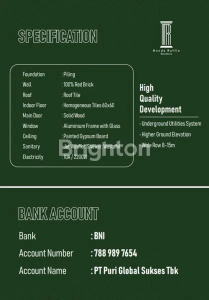 image DI JUAL RUMAH 2 LANTAI MONDE RAFFLE RESIDENCE BENGKONG LAUT (2)