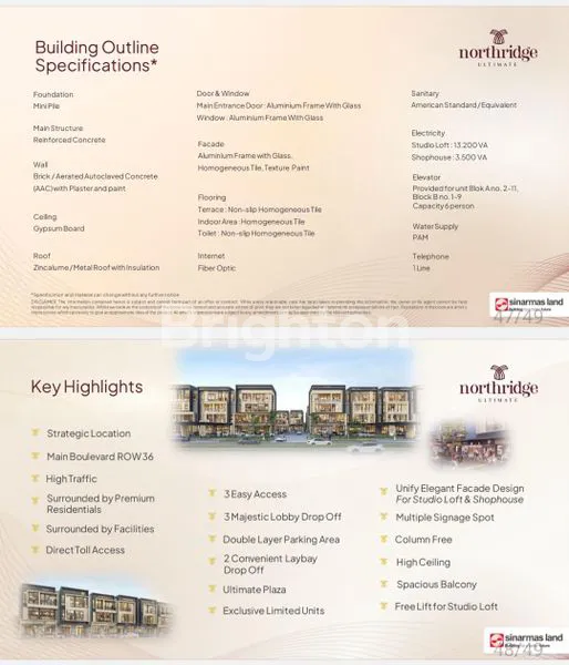 image NORTHRIDGE ULTIMATE, STUDIO LOFT & SHOP HOUSE, LOKASI SANGAT STRATEGIS. STOK TERBATAS (3)