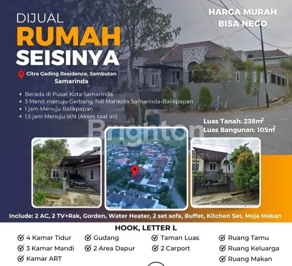 image RUMAH FULL FURNISH HOOK DEKAT TOL MAHKOTA (5)