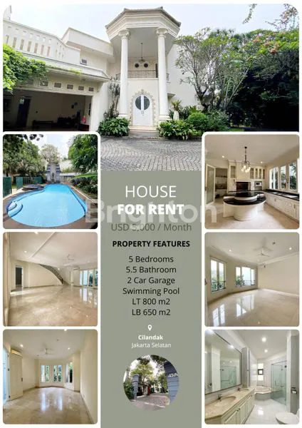 DISEWAKAN RUMAH MEWAH CILANDAK