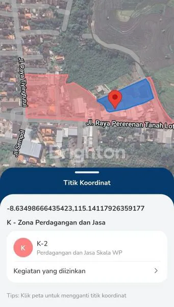 image TANAH STRATEGIS 6 ARE, KOMPLEK VILLA DI PERERENAN. ZONA MERAH/INDUSTRIAL BISA DIBANGUN VILLA (2)