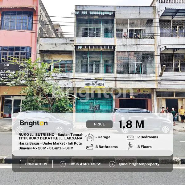 image HARGA UNDER MARKET! RUKO DENGAN PANJANG 20 METER ,LOKASI STRATEGIS- INTI KOTA JALAN SUTRISNO  (1)