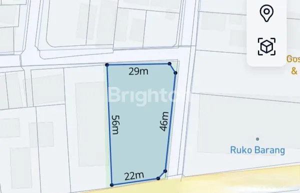 TANAH LUAS 1500 M² POSISI HOOK DI  AREA PREMIUM GATSU