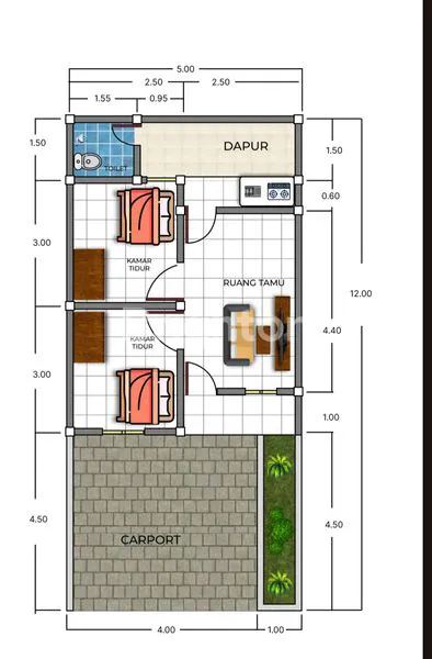 image RUMAH 2 KT HARGA TERJANGKAU DP 5% LENGKAP SHM DI TABANAN BALI (7)