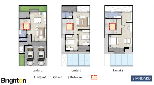 image RUMAH IDAMAN 3 LANTAI DI TIERRA INTILAND, SURABAYA BARAT!  (3)
