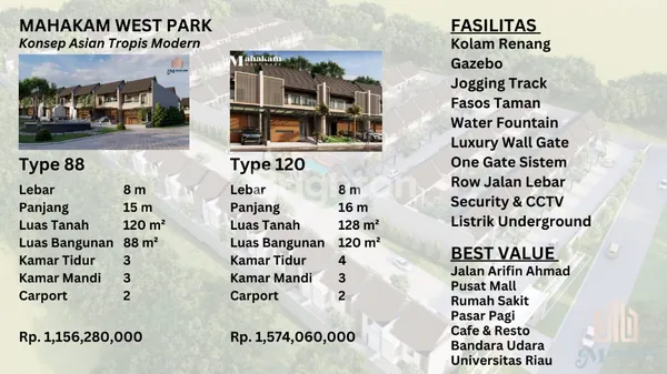 image CLUSTER MAHAKAM WEST PARK PERUMAHAN 2 LANTAI KONSEP ASIAN TROPIS (6)