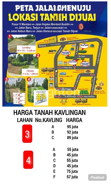 DI JUAL CEPAT TANAH KOSONG SIAP BANGUN  DI MARELAN PASAR 5