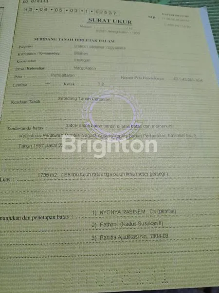 image DIJUAL TANAH LUAS DI SAYEGAN, SLEMAN, DAERAH ISTIMEWA YOGYAKARTA  (2)