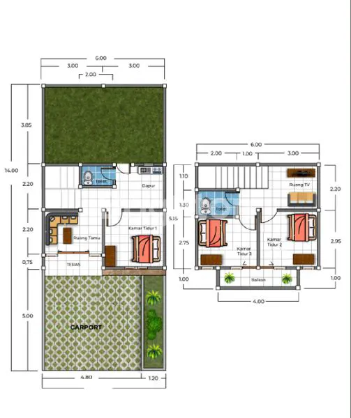 image CLUSTER RUMAH BARU 2 LT/3 BR SHM DP MULAI 5% DI BATUAJI TABANAN  (7)