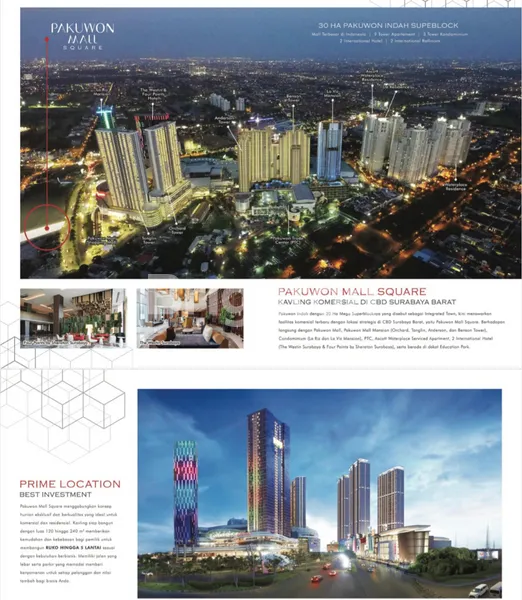 image DIJUAL ATAU DISEWAKAN 2 KAVLING JEJER PAKUWON MALL SQUARE (2)