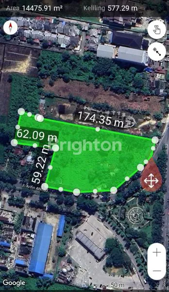 TANAH CANTIK STRATEGIS PINGGIR JALAN UTAMA ARIFIN AHMAD