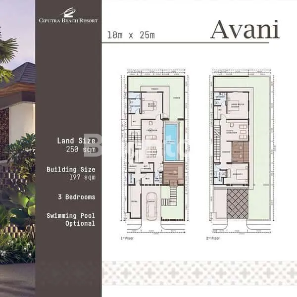 image RUMAH PRIMARY CIPUTRA BEACH RESORT TABANAN NIVATA TYPE AVANI 3 KAMAR (2)