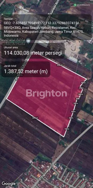 TANAH LUAS, STRATEGIS, NOL JLN PROVINSI, ZONA INDUSTRI, JOMBANG
