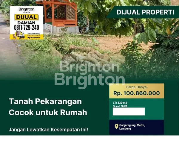 TANAH PEKARANGAN GANJAR AGUNG METRO