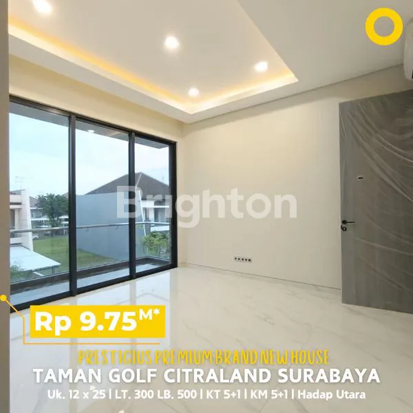 image RUMAH MEWAH BARU MINIMALIS MODERN SPLIT LEVEL DI CLUSTER TAMAN GOLF CITRALAND SURABAYA. KUALITAS TINGGI DAN PENATAAN RUANG BAIK. DEKAT DENGAN PAKUWON MALL, GRAHA FAMILI, GWALK. HARGA 9MAN (4)