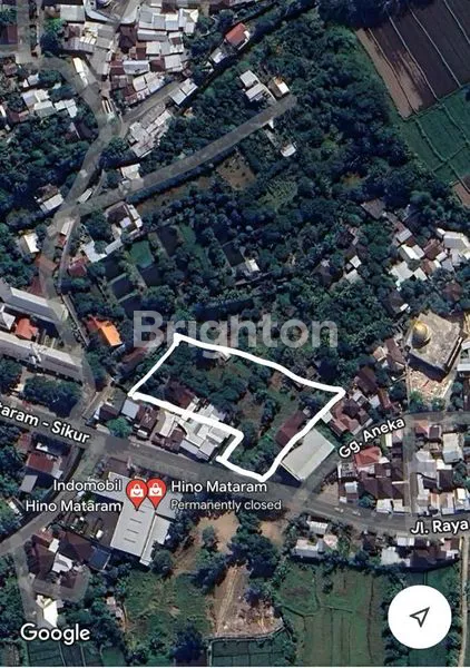 TANAH PUSAT KOTA MATARAM LOMBOK