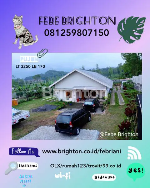 TANAH RUMAH VIEW GUNUNG DAN KOTA BATU DI PARALAYANG PUJON BATU