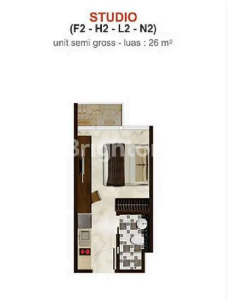 image DIAMOND TOWER, TIPE STUDIO (21 M2), PURI MANSION (8)