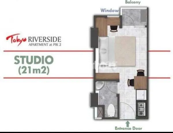 image APARTEMEN TOKYO RIVERSIDE PIK-2 TYPE STUDIO (7)