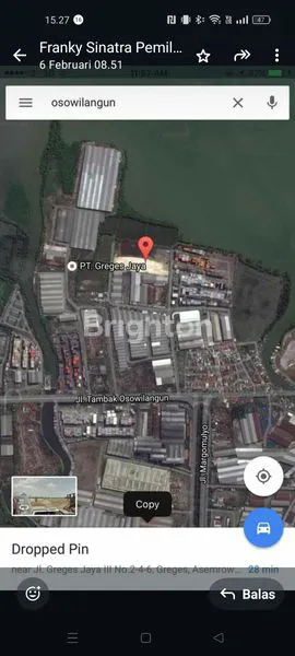 TANAH INDUSTRI DI GREGES JAYA