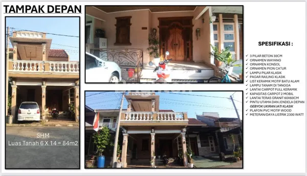 image DIJUAL RUMAH KLASIK MODERN MINIMALIS  2 LANTAI LB/LT 85/84 M2  DI MUTIARA GADING TIMUR, BEKASI (1)
