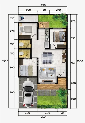 image RUMAH BARU MODEL SCANDINAVIAN TYPE 70/112 (2)