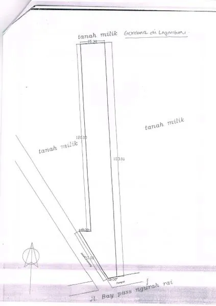 TANAH SAMPING LOTTEMART JALAN BY PASS SANUR HADAP SELATAN