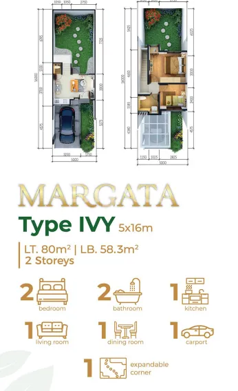 image RUMAH MARGATA CIMANGGIS GOLF ESTATE TYPE IVY (2)