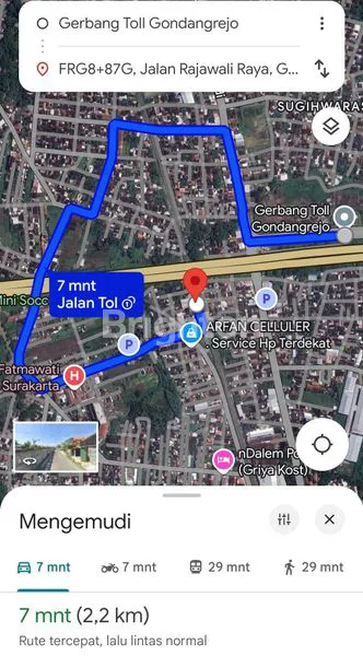 image GUDANG DEKAT EXIT TOL GONDANGREJO - SOLO, 7 MENIT / 2,2 KM (3)