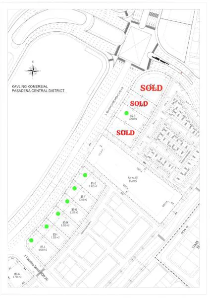 KAVLING KOMERSIAL PASADENA PARAMOUNT GADING SERPONG HADAP JALAN BOULEVARD KE BSD