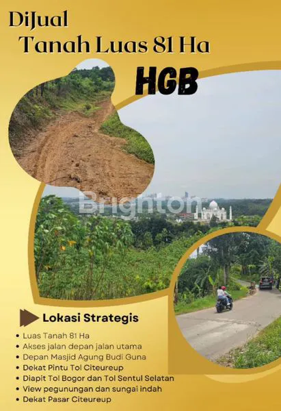 TANAH 81 HA DI TAJUR, CITEUREUP, BOGOR