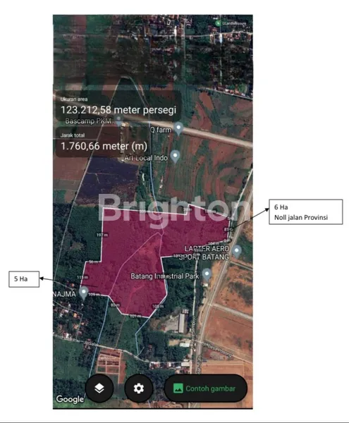LAHAN INDUSTRI BATANG JATENG NOLL JALAN PROVINSI, STRATEGIS DEKAT KE PELABUHAN BATANG, TANAH SUDAH PADAT TINGGAL DIRATAKAN
