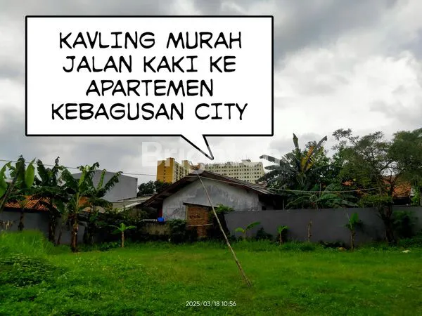 TANAH KAVLING MURAH, HANYA 200 METER JALAN KAKI DARI APARTEMEN KEBAGUSAN CITY [KAV 7009 J]