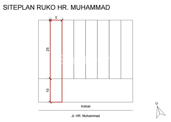 image RUKO 3,5 LANTAI NOL JALAN UTAMA HR MUHAMMAD, SURABAYA BARAT (2)
