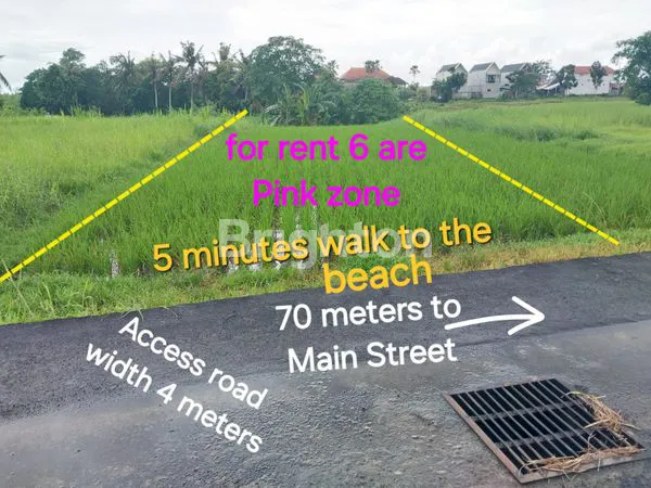 LAND FOR RENT  LEASEHOLD  5 MINUTES WALK TO THE BEACH