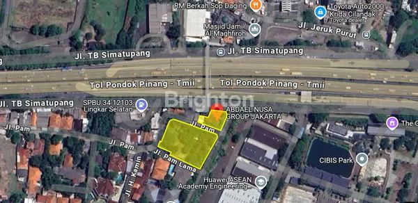 DIJUAL KAVLING COMMERCIAL HADAP JALAN TB SIMATUPANG JAKSEL